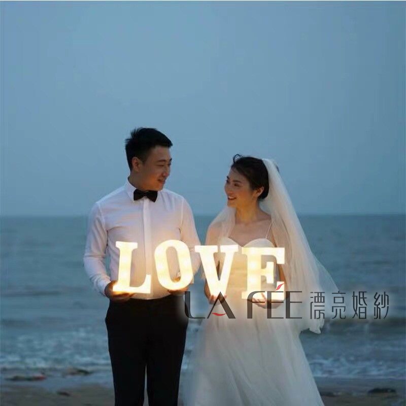 婚紗攝影道具-浪漫LOVE燈裝飾