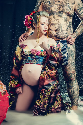 日式和服-孕婦花魁服1